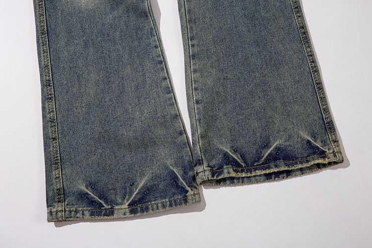 Denim Straight Mopping Pants Men