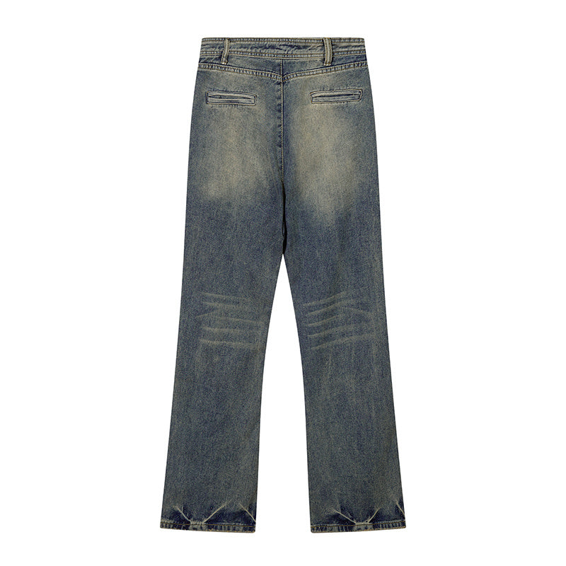 Denim Straight Mopping Pants Men