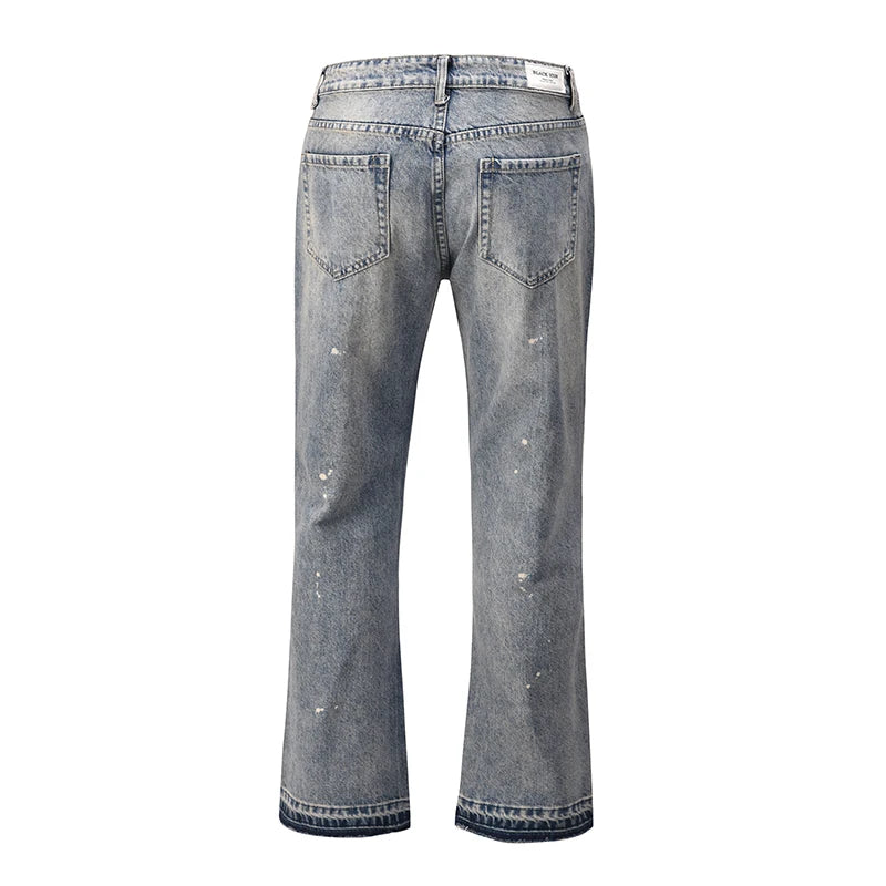 Flared Pants Mens Denim Trousers