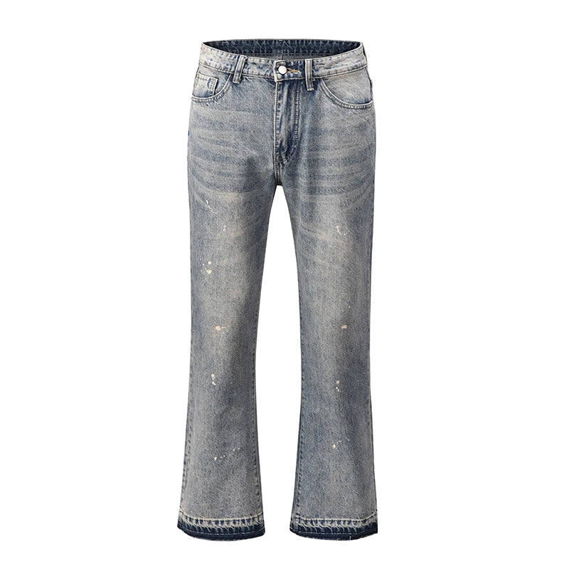 Flared Pants Mens Denim Trousers