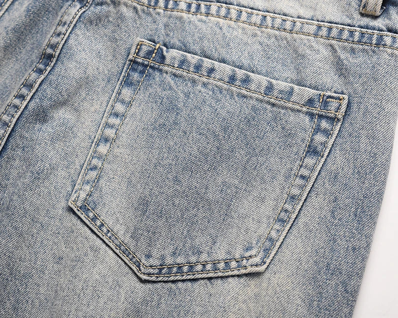 Flared Pants Mens Denim Trousers