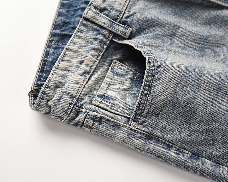 Flared Pants Mens Denim Trousers