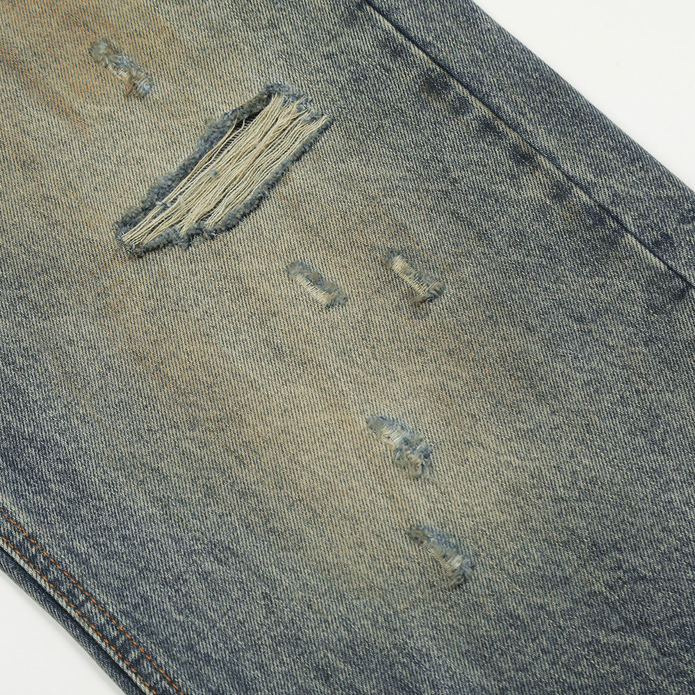 Old Ripped Denim Dirty Pants Men
